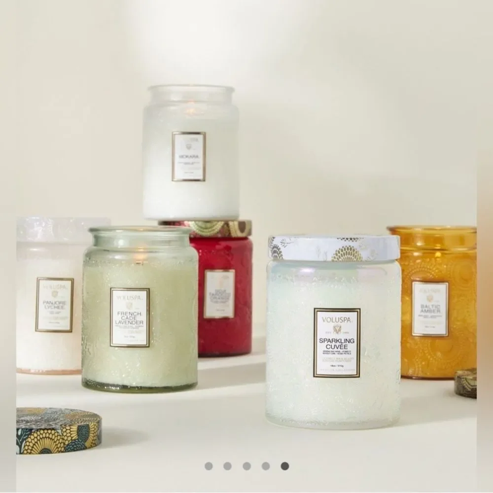 Anthropologie NIB Voluspa Japonica Baltic Amber Glass Jar Candle​ 16 Ounces - Picture 7 of 8